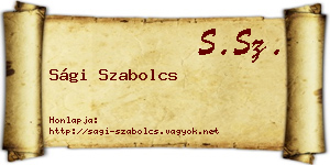 Sági Szabolcs névjegykártya